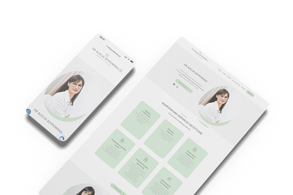 Website Mockup Alicja szypowska